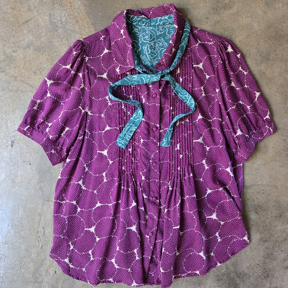 Anthropologie Blouse Tie Neck m